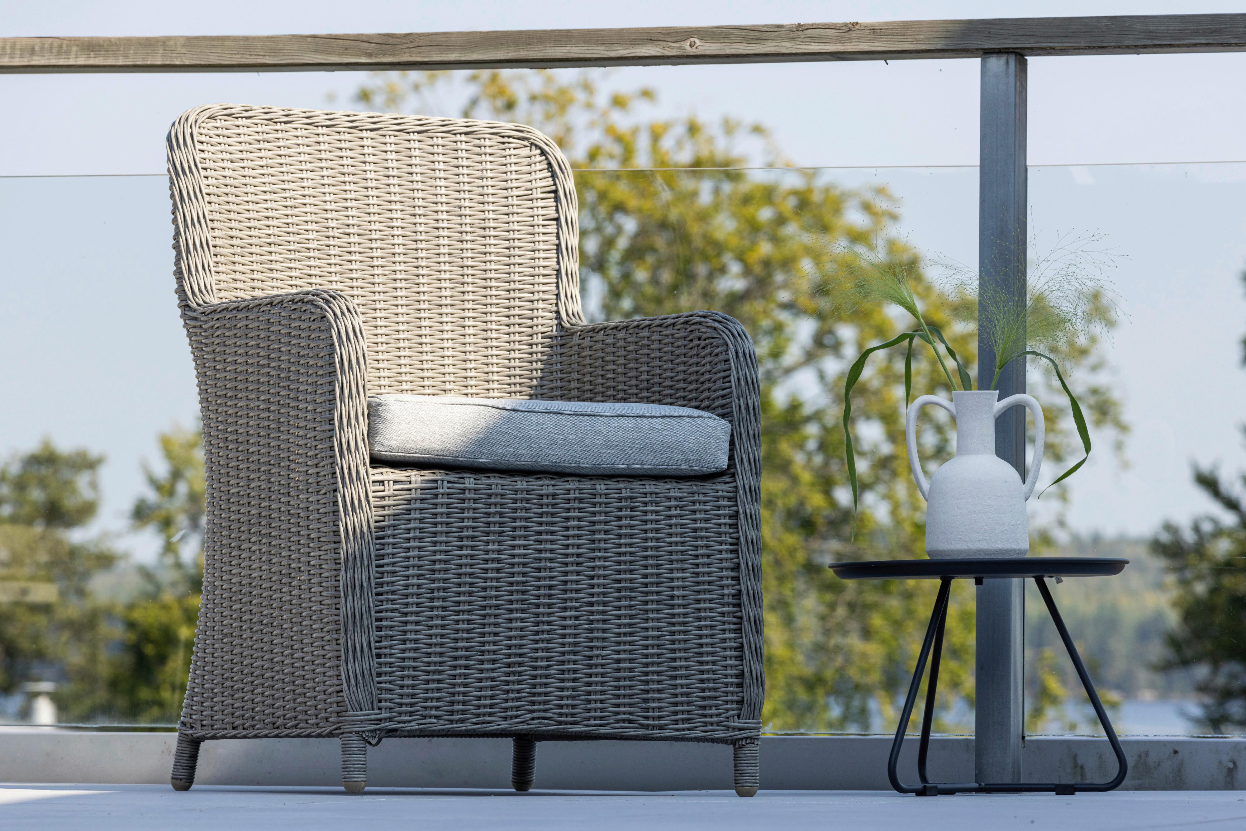 GARTENSTUHL-SET WEMBLEY - Grau, KONVENTIONELL, Kunststoff/Textil (62/94,5/65cm) - Gardenson
