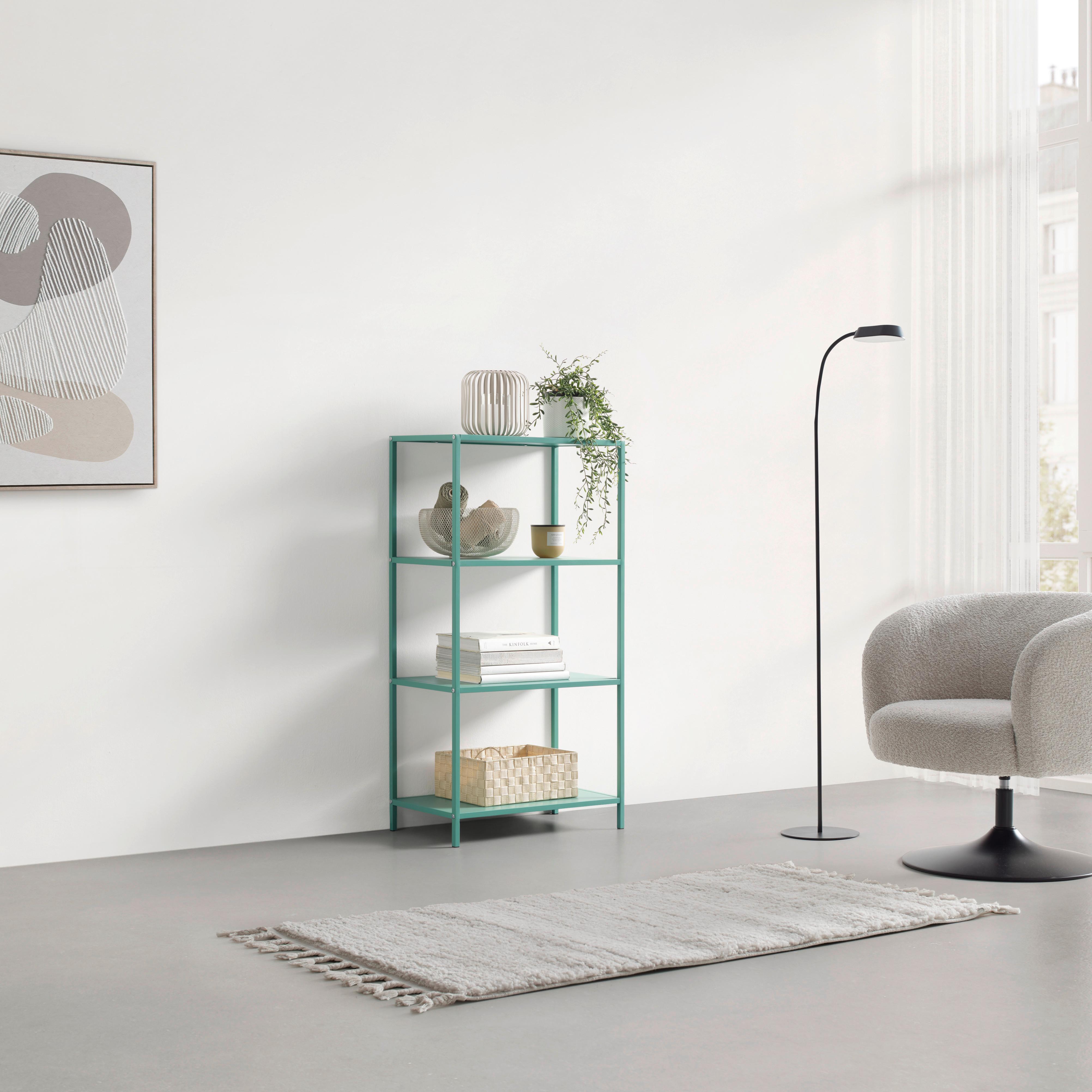 Regal Havanna Grün - Grün, MODERN, Holzwerkstoff/Metall (60/113/33cm) - Mömax