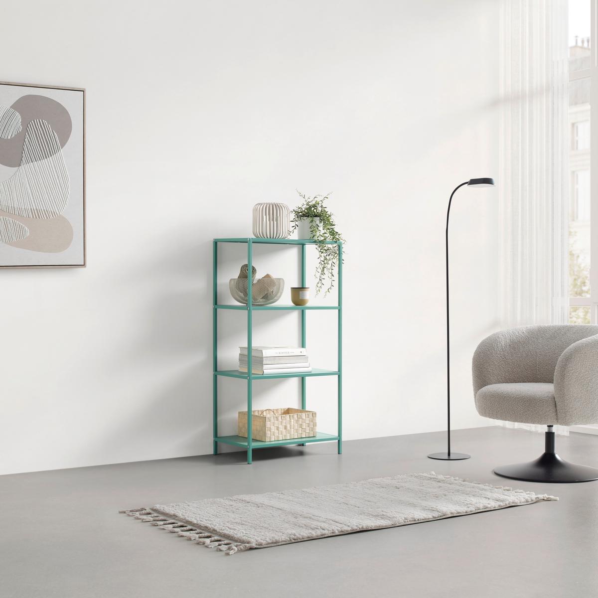 Etajeră HAVANNA - verde, Modern, metal/material pe bază de lemn (60/113/33cm) - Modern Living