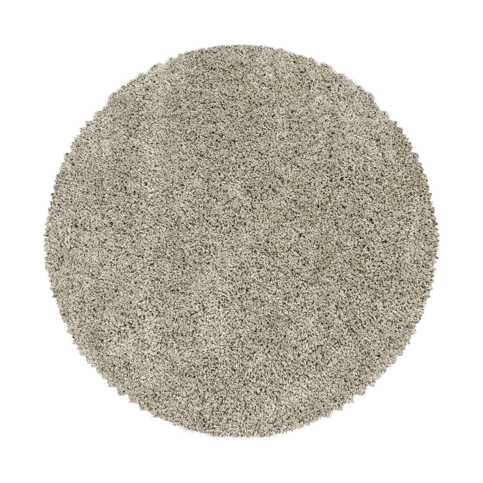 Hochflorteppich Sydney Naturfarben Ø ca. 80cm - Naturfarben, Basics, Textil (80cm)