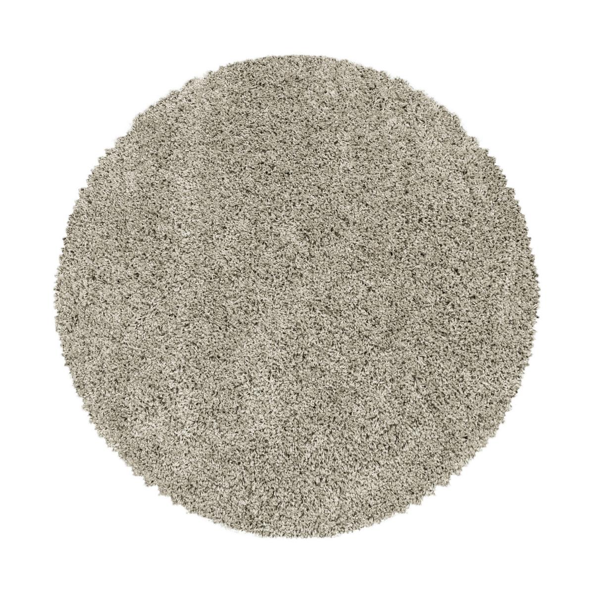Hochflorteppich Sydney Naturfarben Ø ca. 80cm - Naturfarben, Basics, Textil (80cm)