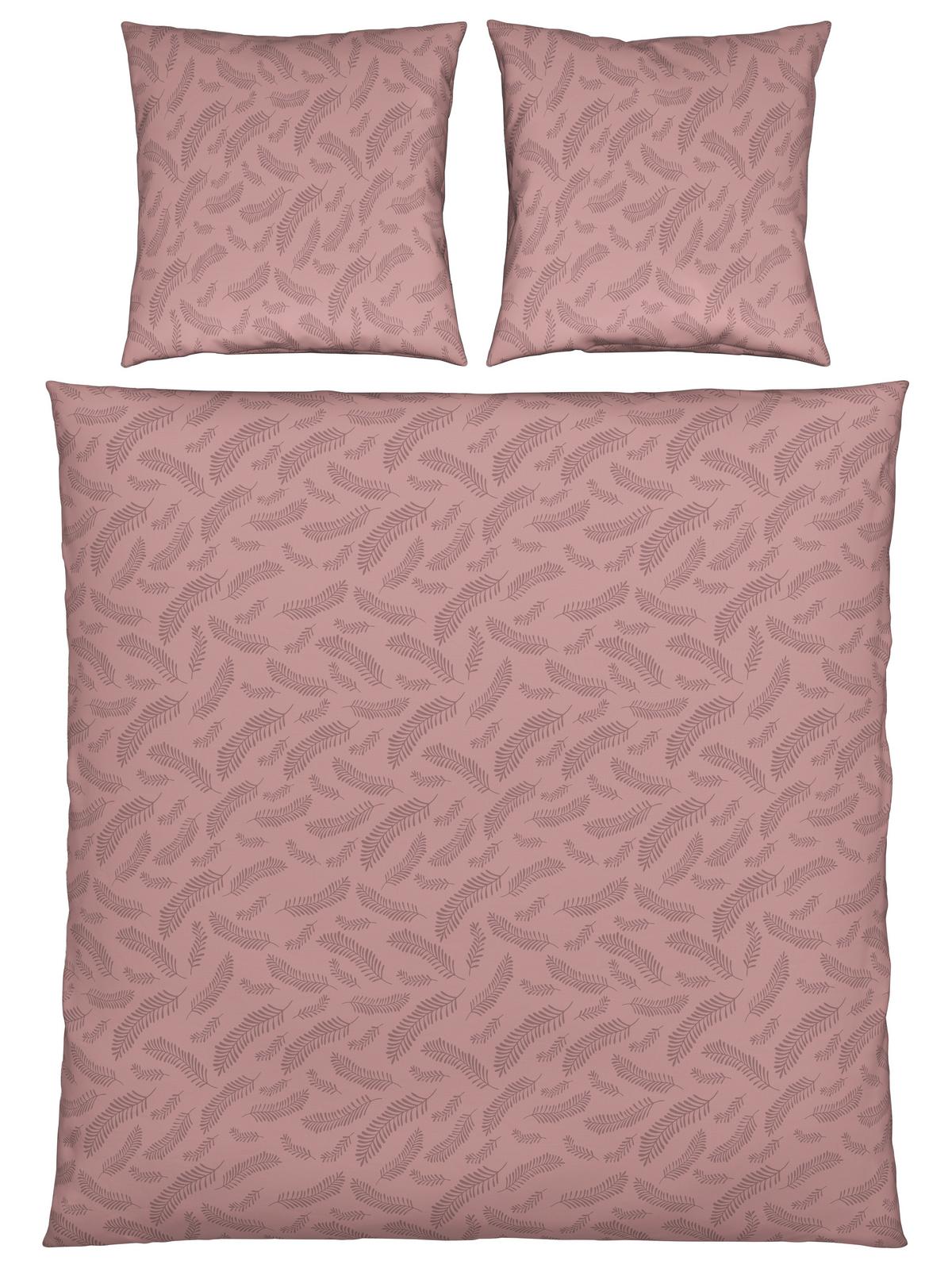 Bettwäsche Ferns XXL Mauve ca. 200x200cm - Mauve, MODERN, Textil (200/200cm) - Mömax