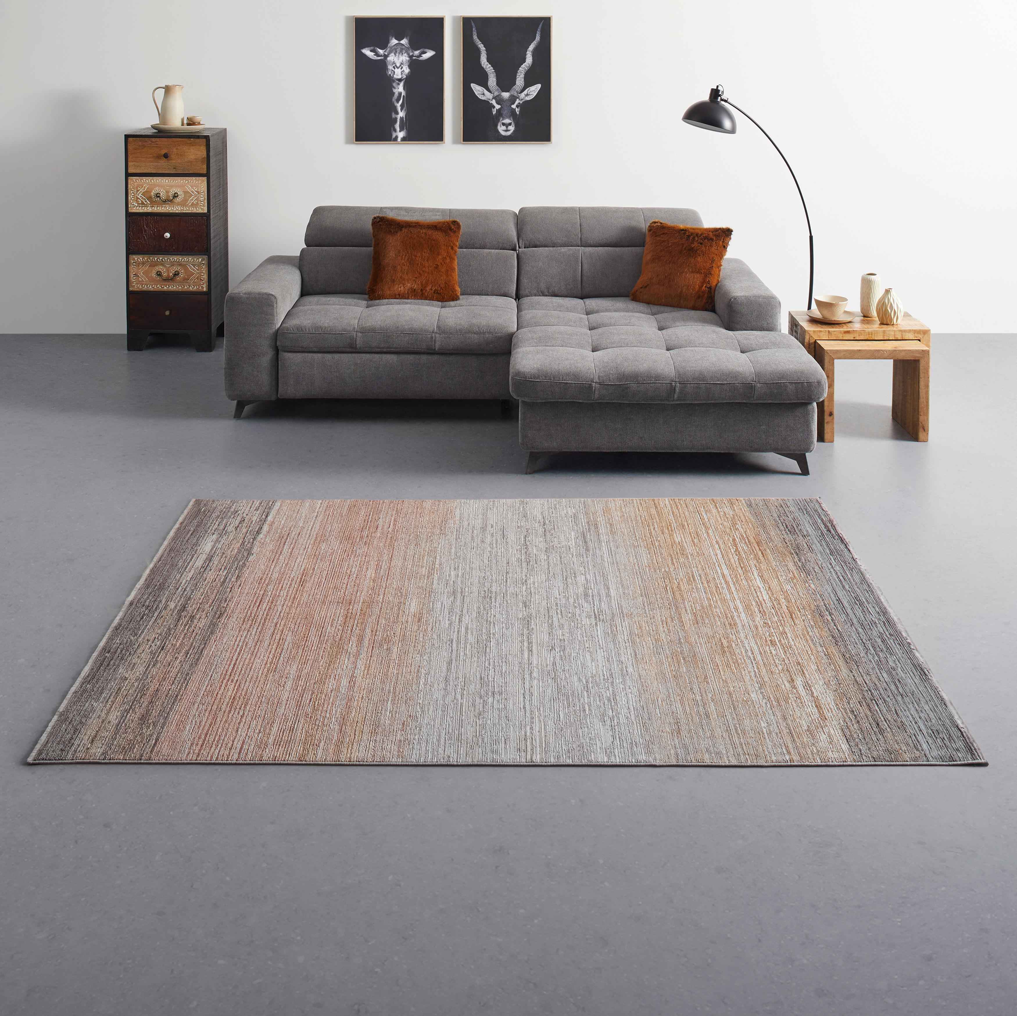 TAPIS TISSÉ DUNHAVN - Terracotta/crème, KONVENTIONELL, textile (160/230cm) - Mömax