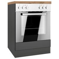 Herdumbauschrank Meran ca. 60x86x60 cm Grau/Eiche - Eiche Wotan/Grau, LIFESTYLE, Holzwerkstoff (60/86/60cm) - Held