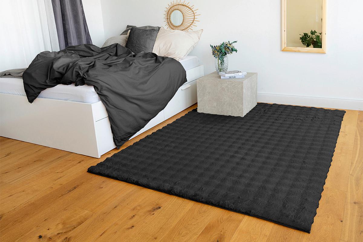 HOCHFLORTEPPICH Hailey 125 Schwarz 200 x 290 - Schwarz, Basics, Textil (200/290cm) - Kayoom