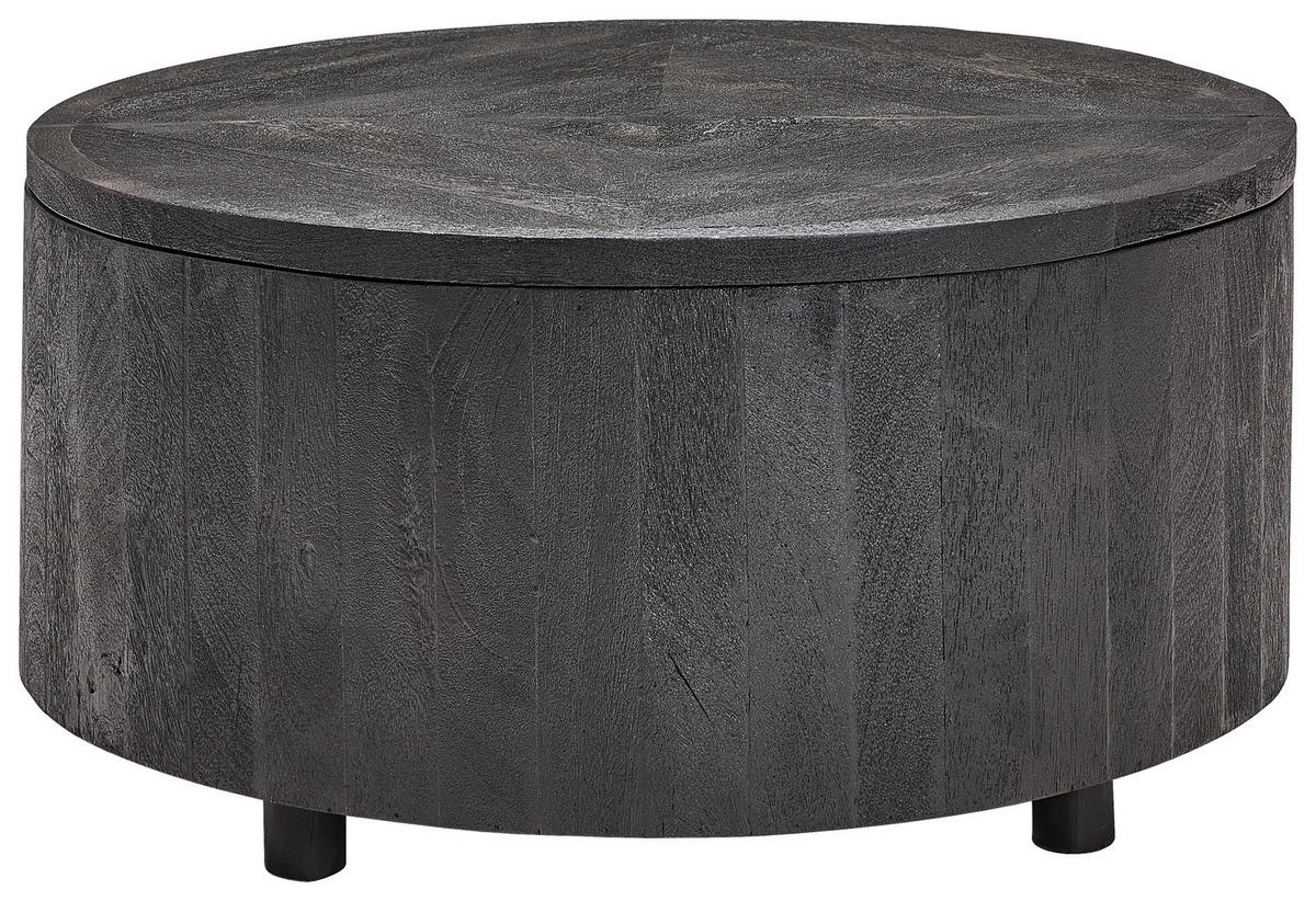 STOLIK KAWOWY CHANTILLY - czarny, Design, drewno (70/70/35cm) - Livetastic