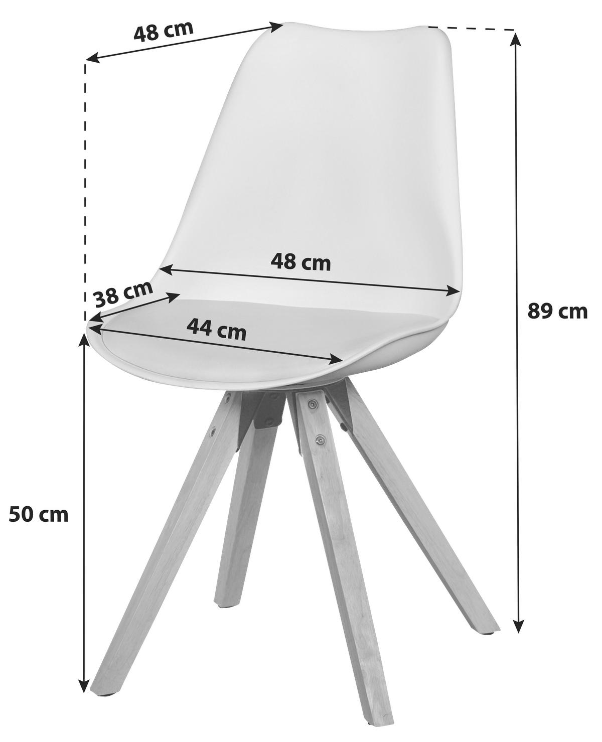 Set Stolov Lima - siva/barve hrasta, Design, umetna masa/tekstil (48/89/48cm) - MID.YOU