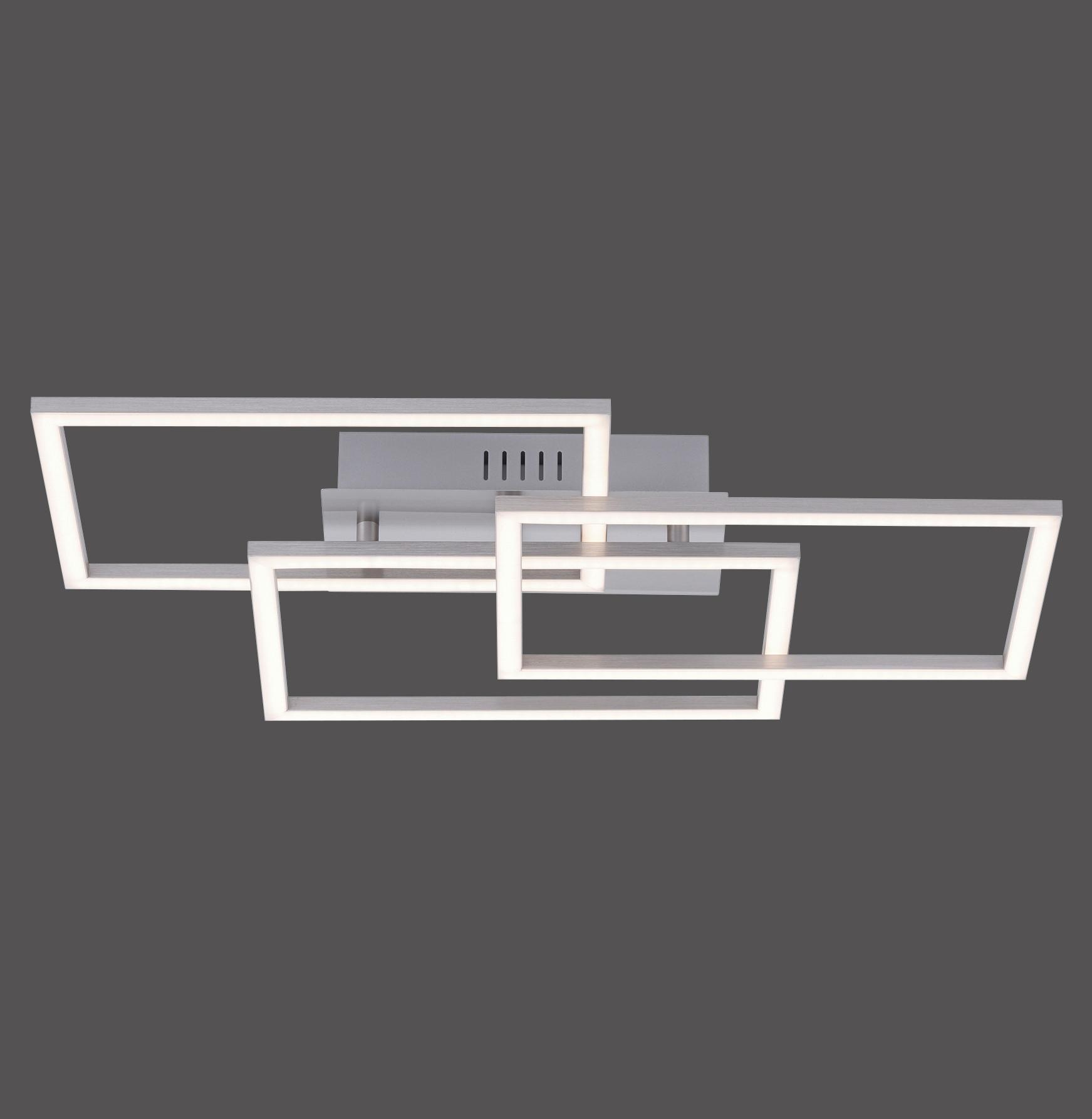 LED-Deckenleuchte Iven max. 31 Watt - Alufarben, Design, Kunststoff/Metall (54/33,5/7,5cm)