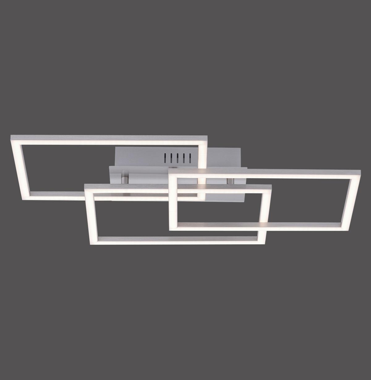 LED-Deckenleuchte Iven max. 31 Watt - Alufarben, Design, Kunststoff/Metall (54/33,5/7,5cm)