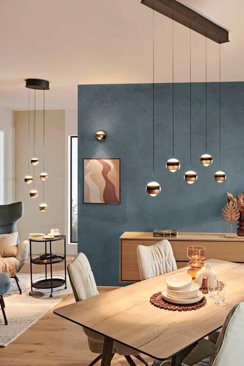 LAMPA WISZĄCA LED 344410532 ORBIT - czarny, Design, metal (100/10,5/200cm)