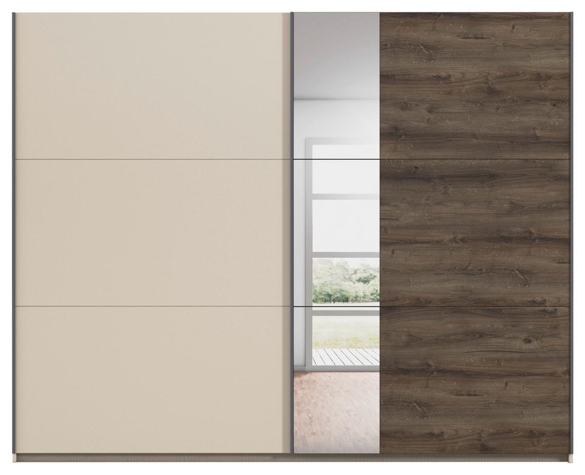 Ormar S Kliznim Vratima Sajo - hrast tamni/prozirno, Trend, drvni materijal/metal (218/210/59cm) - Premium Living