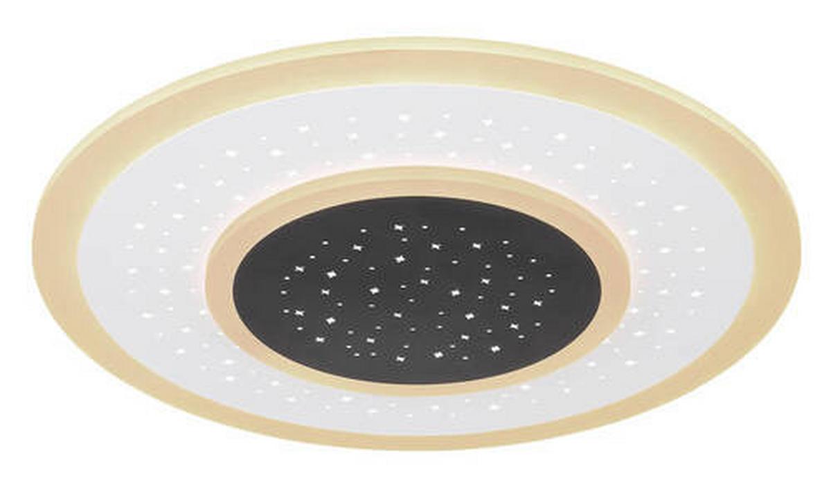Led Mennyezeti Lámpa 46cm - fekete/opál, Design, műanyag/fém (46/5,5cm) - Globo