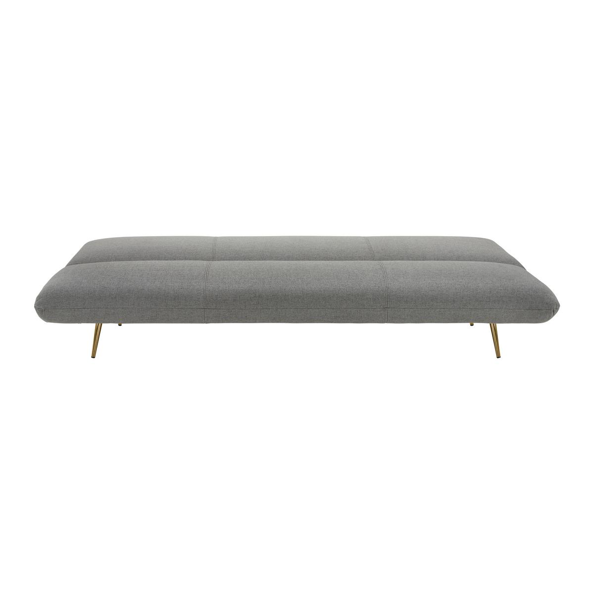 Schlafsofa Ben Grau Webstoff - Goldfarben/Grau, MODERN, Holz/Textil (186/82/85cm) - Bessagi Home