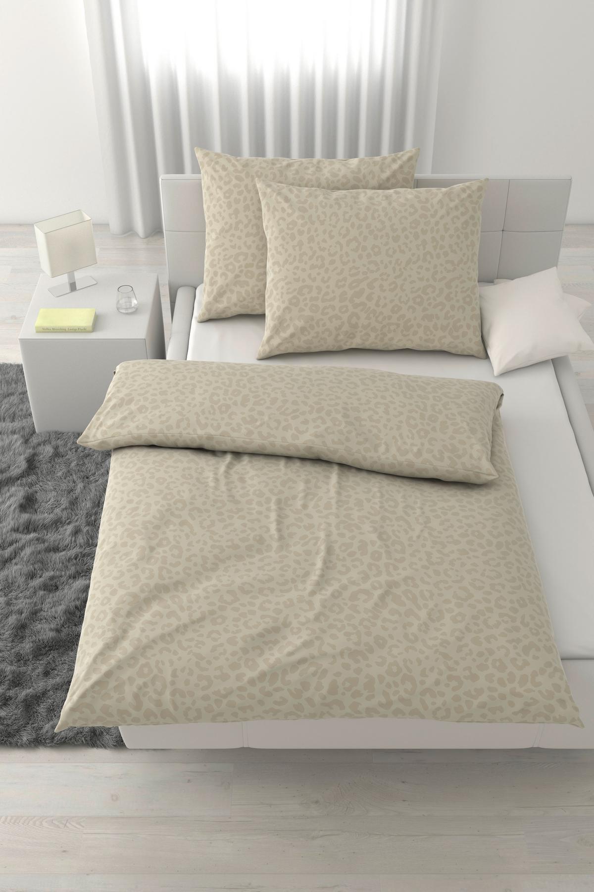 Lenjerie de pat Animal,cca. 200x220/2x50x70 cm - bej, Konventionell, textil (200/220cm) - Mömax