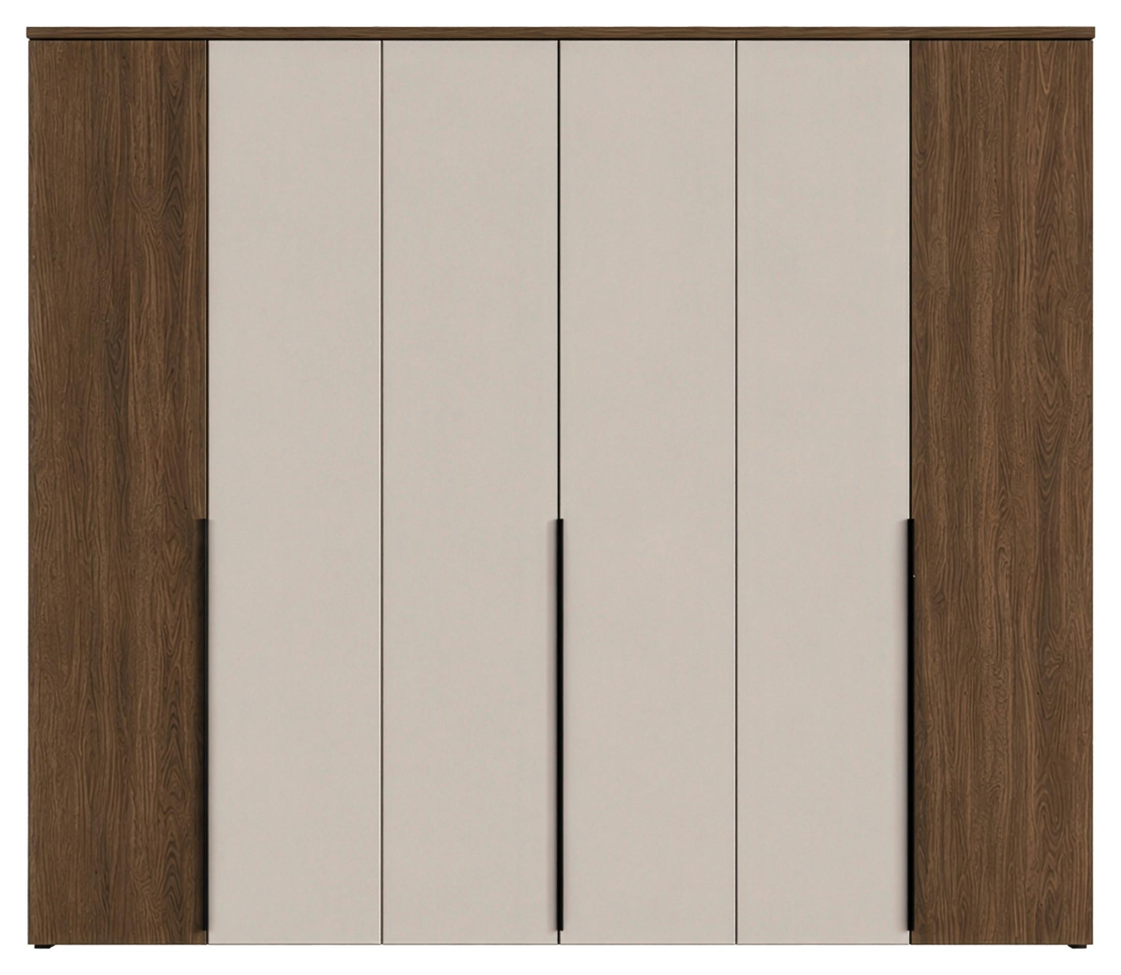 Drehtürenschrank Ravenna Nussbaumfarben/Kaschmir - Kaschmir/Nussbaumfarben, KONVENTIONELL, Holzwerkstoff/Kunststoff (270/225/52cm) - Mömax