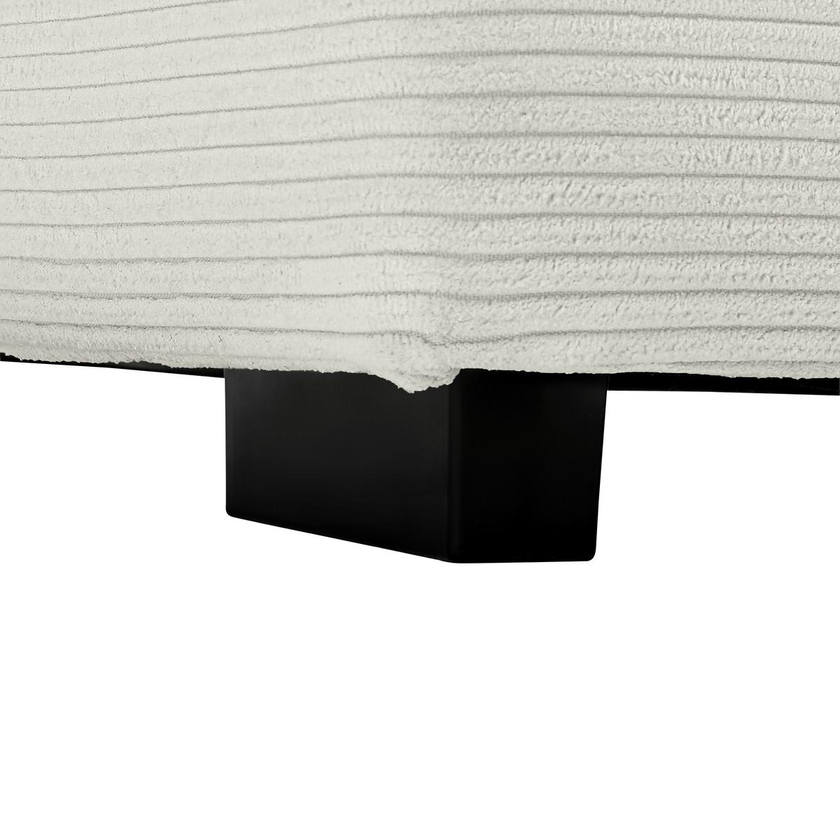 Ecksofa Pedro Beige - Beige/Schwarz, MODERN, Kunststoff/Textil (190/300cm) - Mömax