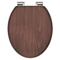 WC-Sitz Dark Wood mit Absenkautomatik - Dunkelbraun, MODERN, Holzwerkstoff (37,5/2,2/43,5cm) - Mömax