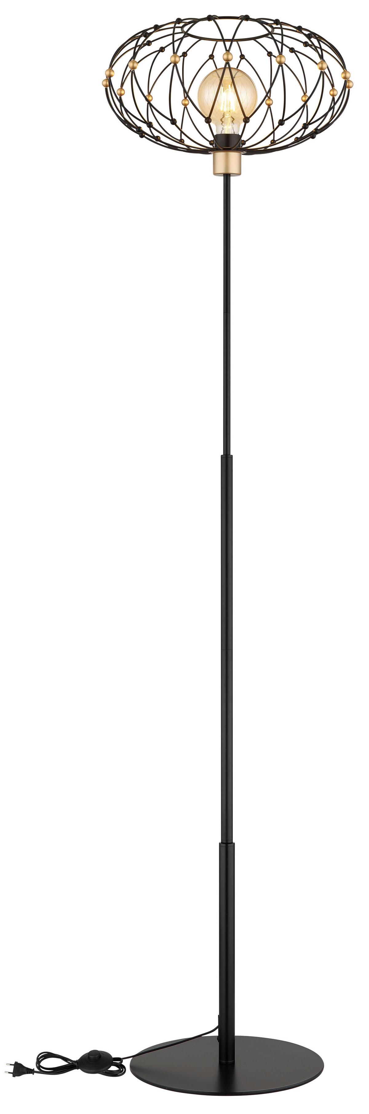 STEHLEUCHTE 15966S GREYS - Goldfarben/Schwarz, Design, Kunststoff/Metall (40/162cm) - Globo