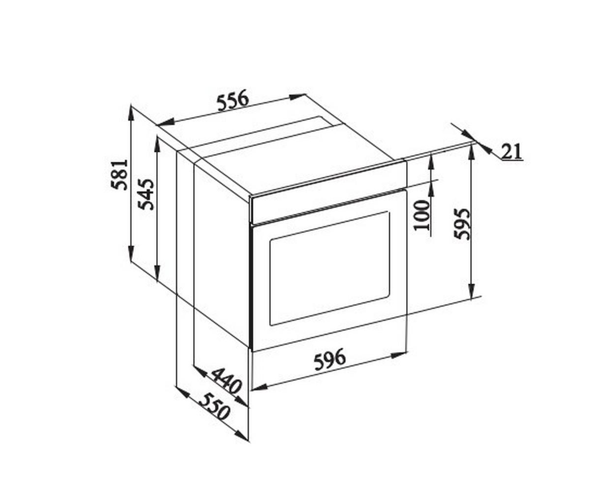 Backofenset CLS944 Schwarz - Schwarz, Glas/Metall (59,6/56,9/59,5cm) - Oranier