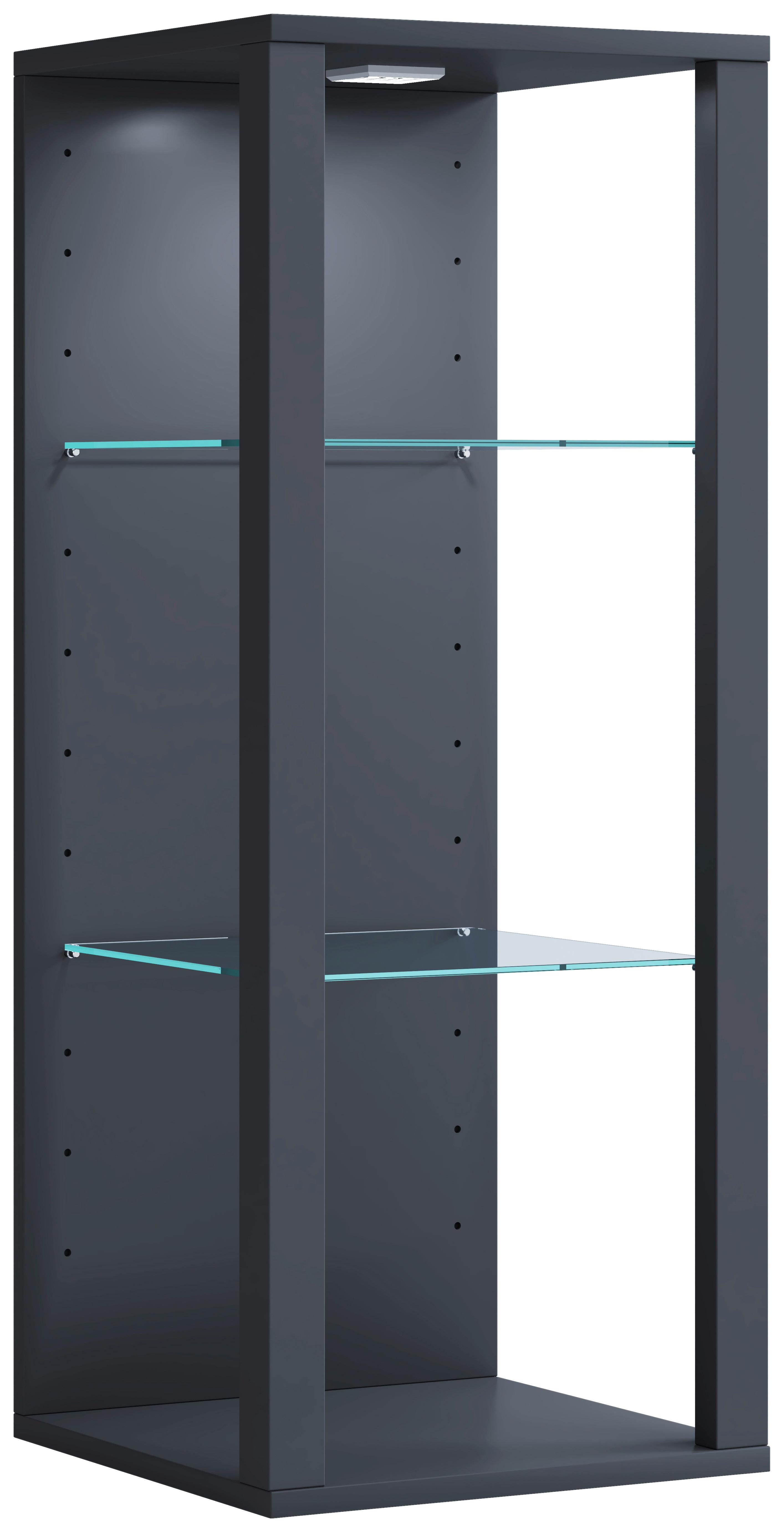 Hängevitrine Glasol Mw - Anthrazit, Design, Glas/Holzwerkstoff (35/90/35cm) - MID.YOU