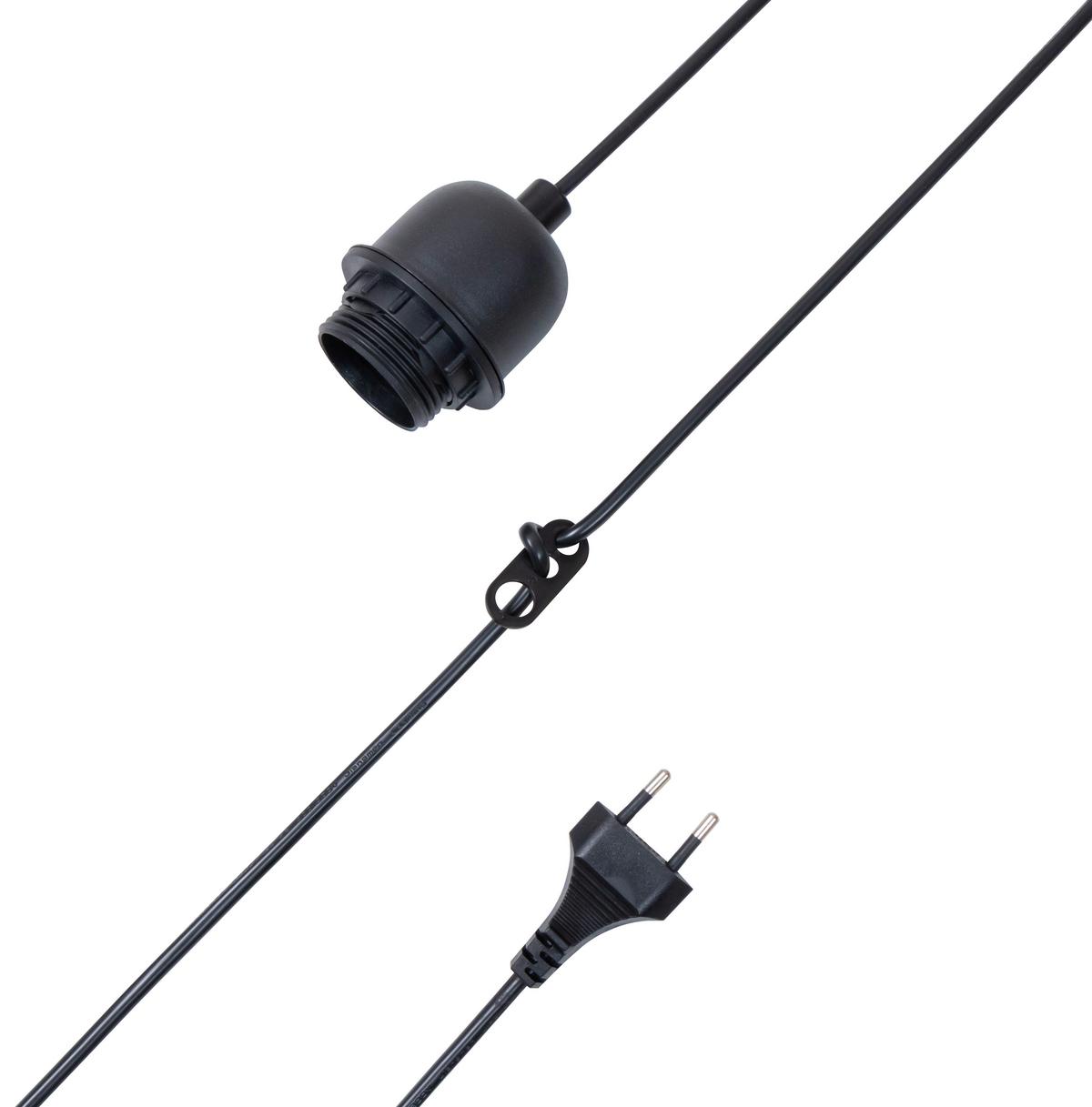 Netzkabel Dominik Schwarz ca. 500cm - Schwarz, Basics, Kunststoff (500cm)