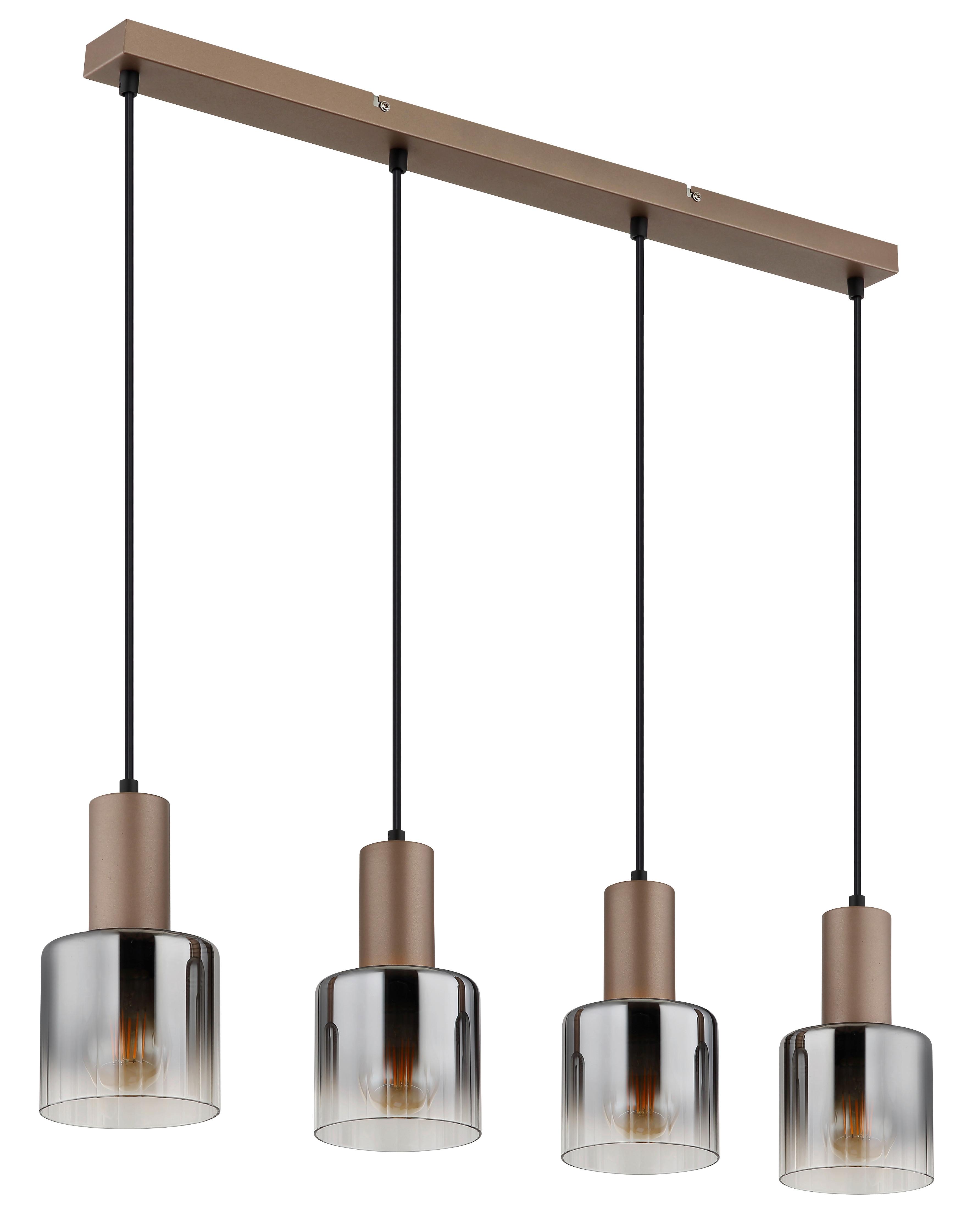 Hängeleuchte 54318-4h Walton - Chromfarben/Klar, Design, Glas/Kunststoff (78/12/150cm) - Globo