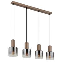 Hängeleuchte 54318-4h Walton - Chromfarben/Klar, Design, Glas/Kunststoff (78/12/150cm) - Globo