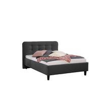 Polsterbett Alian Anthrazit ca. 140x200 cm - Anthrazit/Schwarz, MODERN, Holz/Textil (140/200cm) - Livetastic
