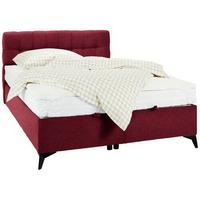 Boxbett in Rot ca. 140x200cm - Rot/Schwarz, KONVENTIONELL, Holzwerkstoff/Kunststoff (140/200cm) - Mömax