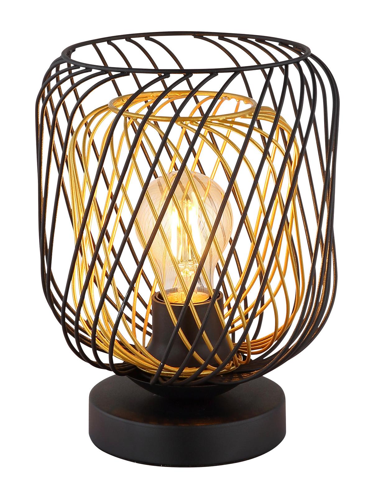 TISCHLEUCHTE 15965TS DICHTI - Goldfarben/Schwarz, Basics, Kunststoff/Metall (18/24,5cm) - Globo