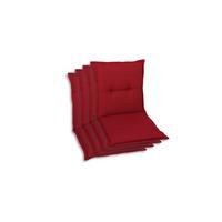 Sesselauflagenset 4-Teilig Kirschrot - Kirschrot, Basics, Textil (50/7/100cm)