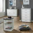 Kommode Weiß/Betonoptik - Hellgrau/Weiß, MODERN, Holzwerkstoff/Kunststoff (74/105/40cm) - Mömax modern living