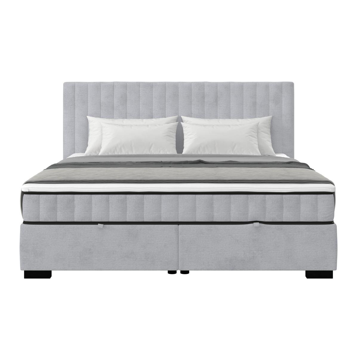 Box Krevet Maya C - siva/crna, Moderno, drvni materijal/drvo (160/200cm) - Modern Living