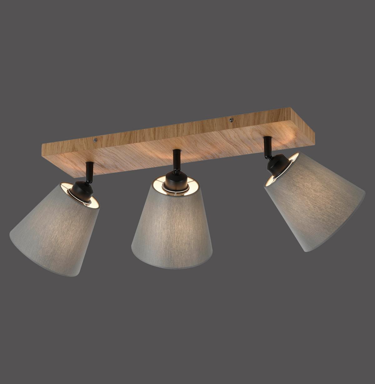 Deckenleuchte Gerda max. 40 Watt - Natur, Holzwerkstoff/Metall (77/28/26cm)
