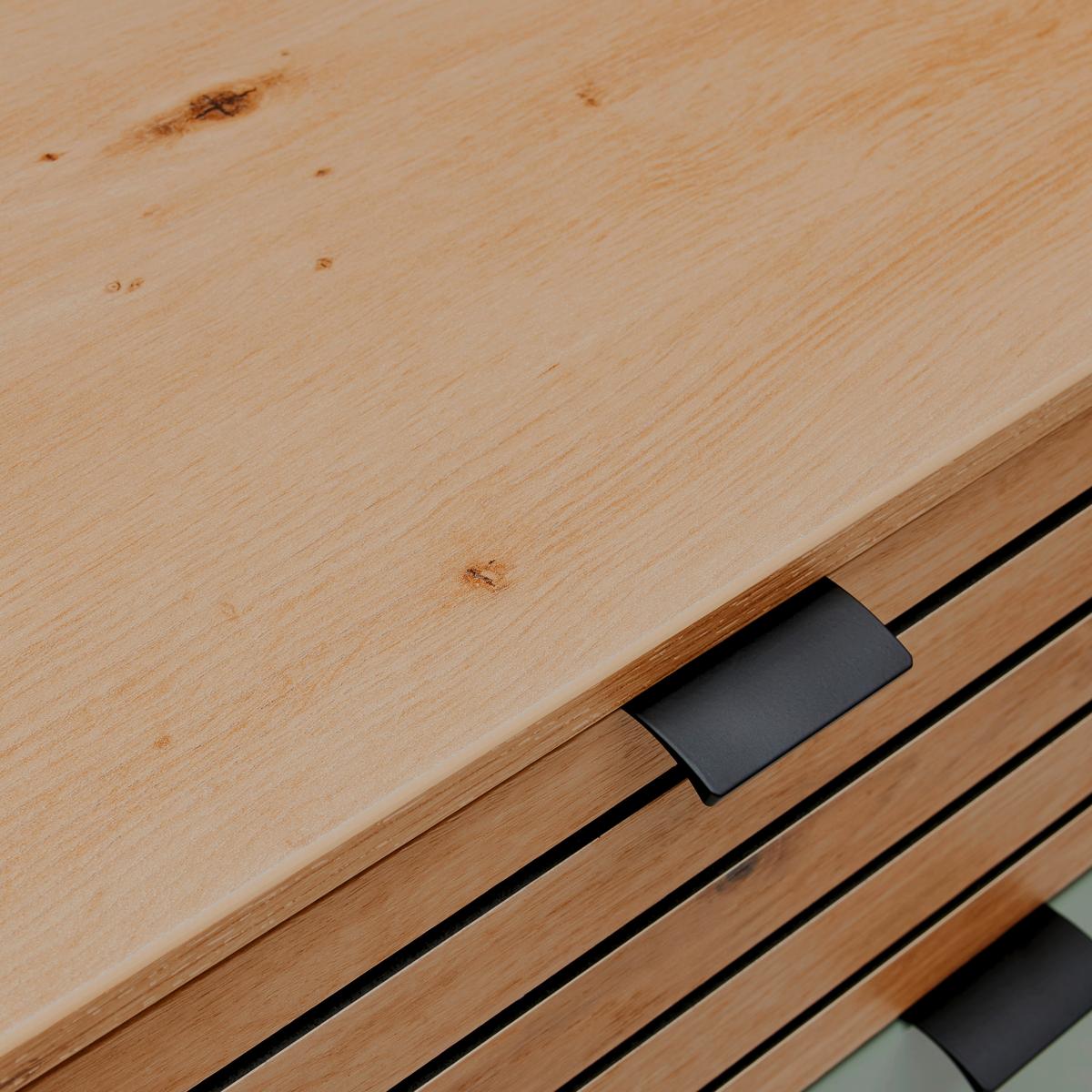 Sideboard Bahia-M Grün/Eiche Artisan - Schwarz/Eiche Artisan, MODERN, Holzwerkstoff (150/101/41cm) - Mömax