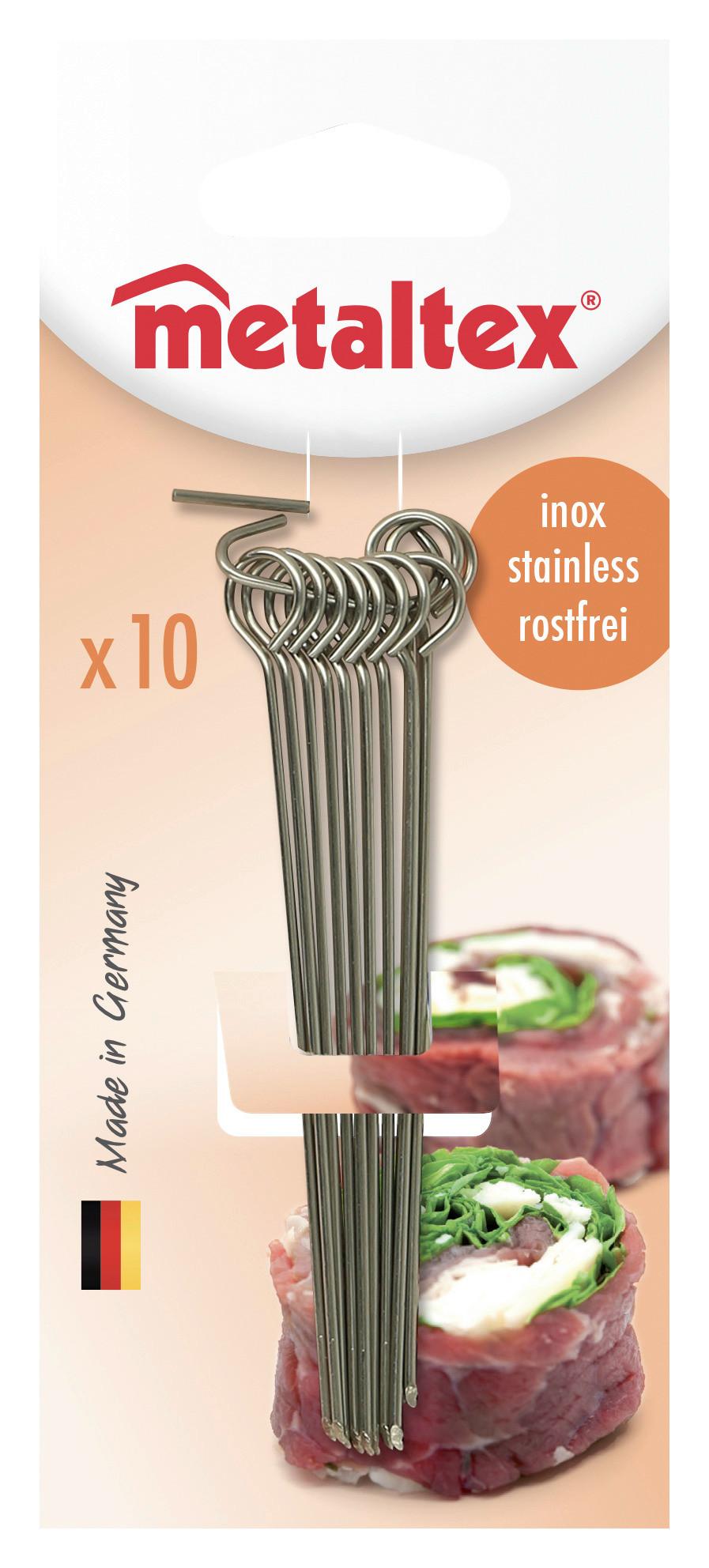 Hústűszett 10db/csomag - fém (11cm) - Metaltex