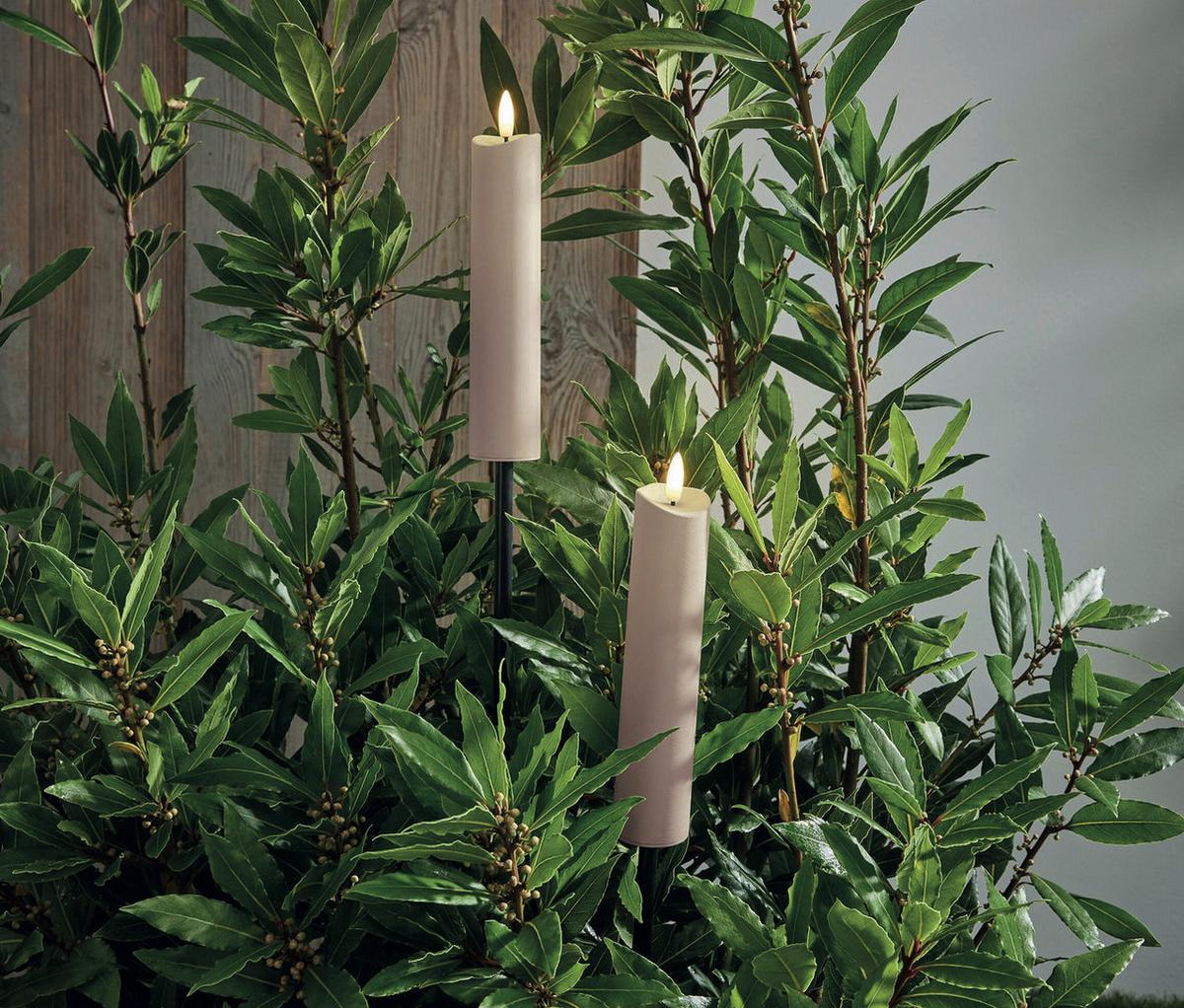 LED-Gartenfackel Kalypso Beige, 2er Set - Beige, Basics, Kunststoff (4/89cm) - Mömax