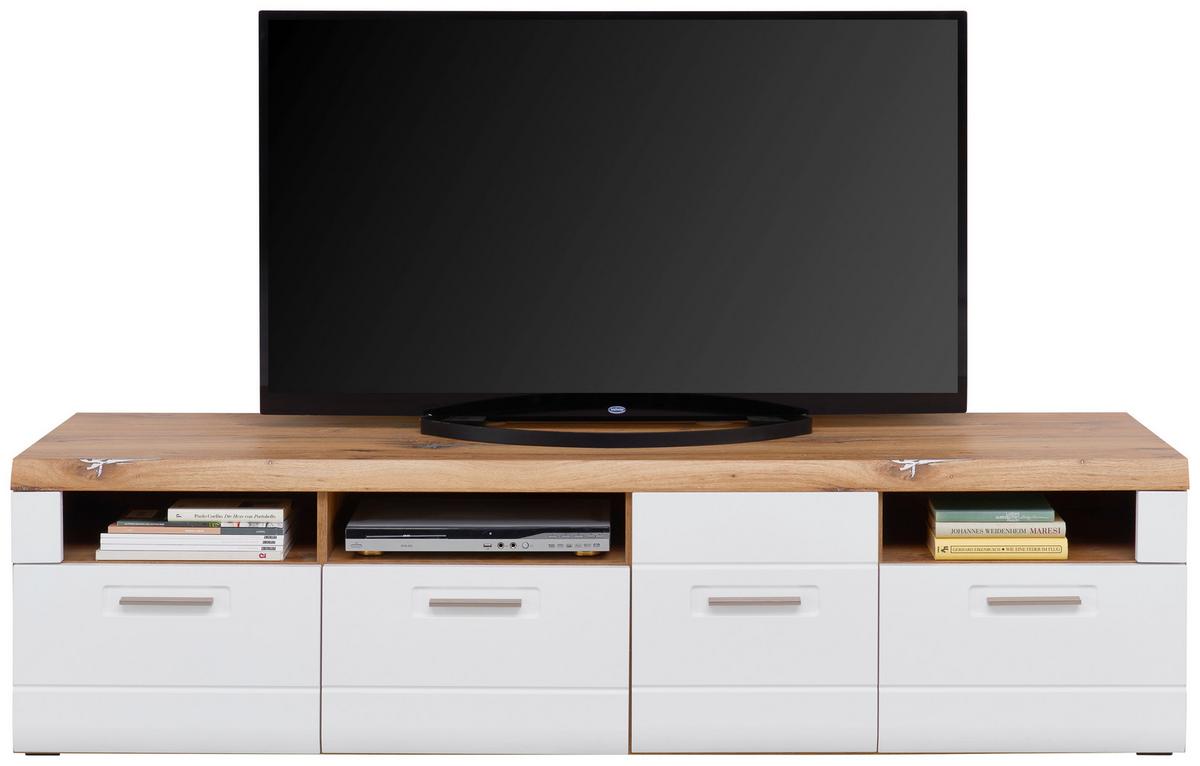 COMODĂ TV AURIS - alb, Modern, material pe bază de lemn (190/49,5/49,6cm) - Modern Living