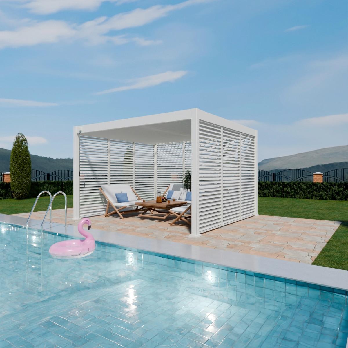 Stranski Del Za Pergolo Horizontale, Bela, 93cm - Basics (93/235/6cm) - Gardenson