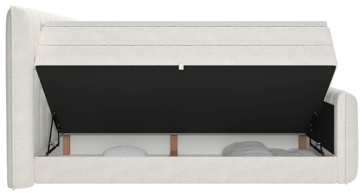 PAT BOXSPRING LINA - crem, Konventionell, plastic/lemn (200/200cm) - Premium Living