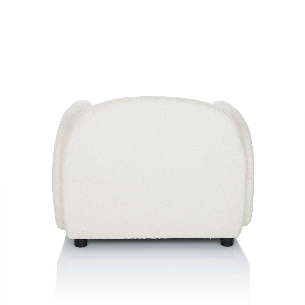 Naslanjač Verduna, Bela - črna/bela, Moderno, umetna masa/tekstil (87/65/76cm) - MID.YOU