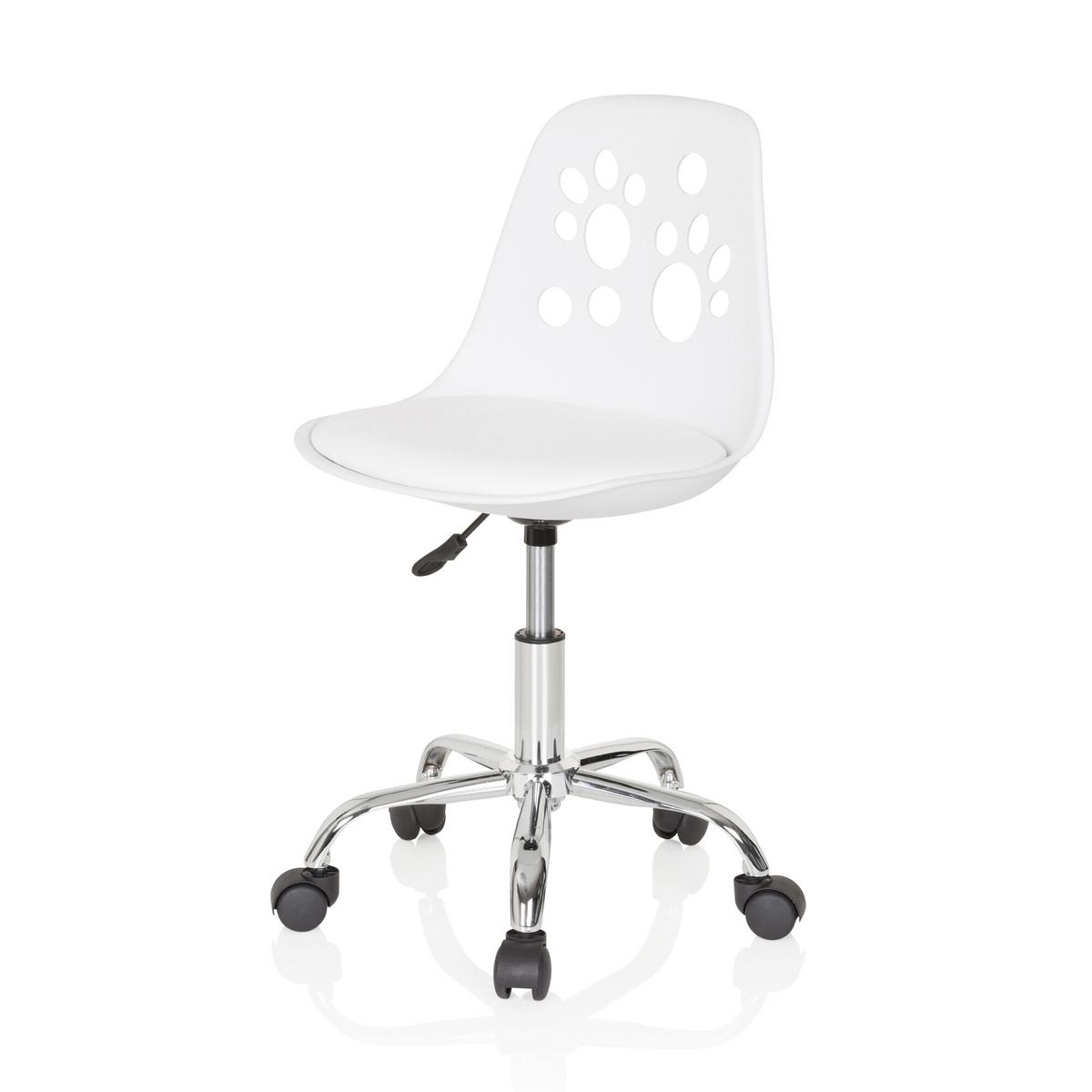 Mladinski Vrtljivi Stol Fancy I, Bela - bela, Moderno, umetna masa/tekstil (40/72-82/44cm) - MID.YOU