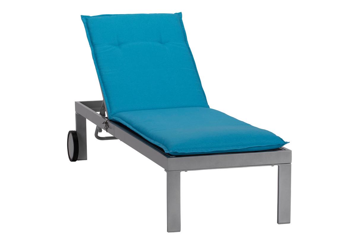 Sonnenliege Rimini Graphitfarben - Platinfarben/Graphitfarben, Basics, Textil/Metall (198/60/35cm) - Acamp