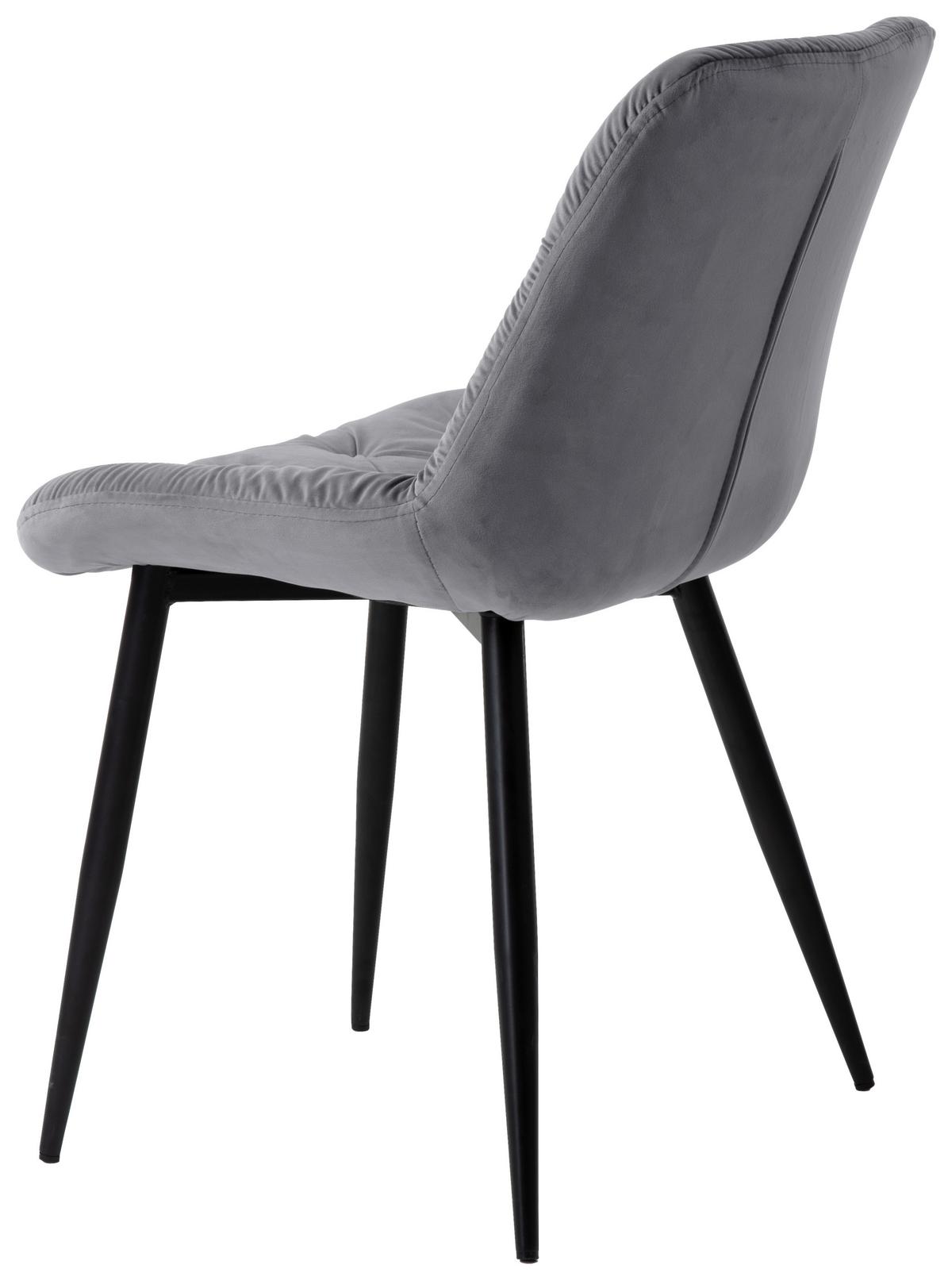 KRZESŁO LIVIA - czarny/szary, Modern, metal/drewno (51/86/61cm) - Mömax
