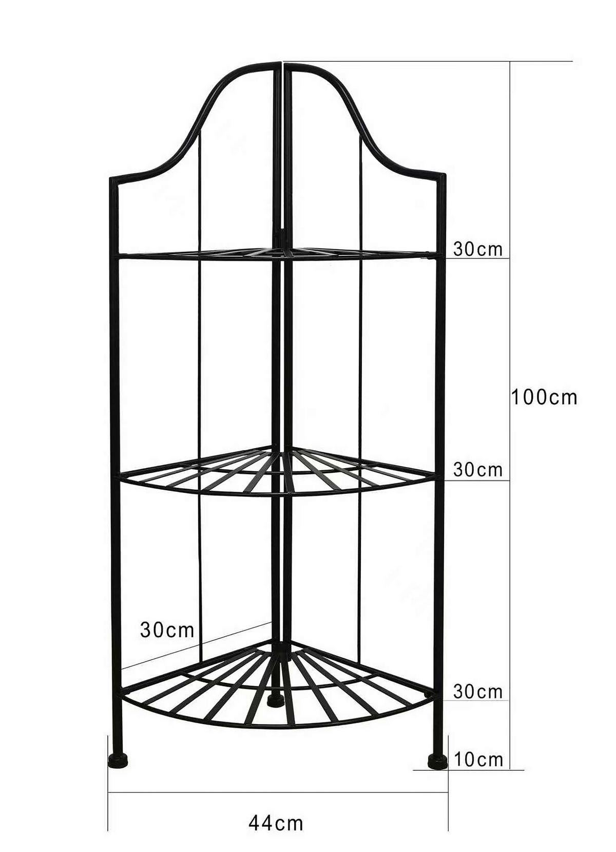 Regal Nadim, Črna - črna, Trend, kovina (30/100/30cm)