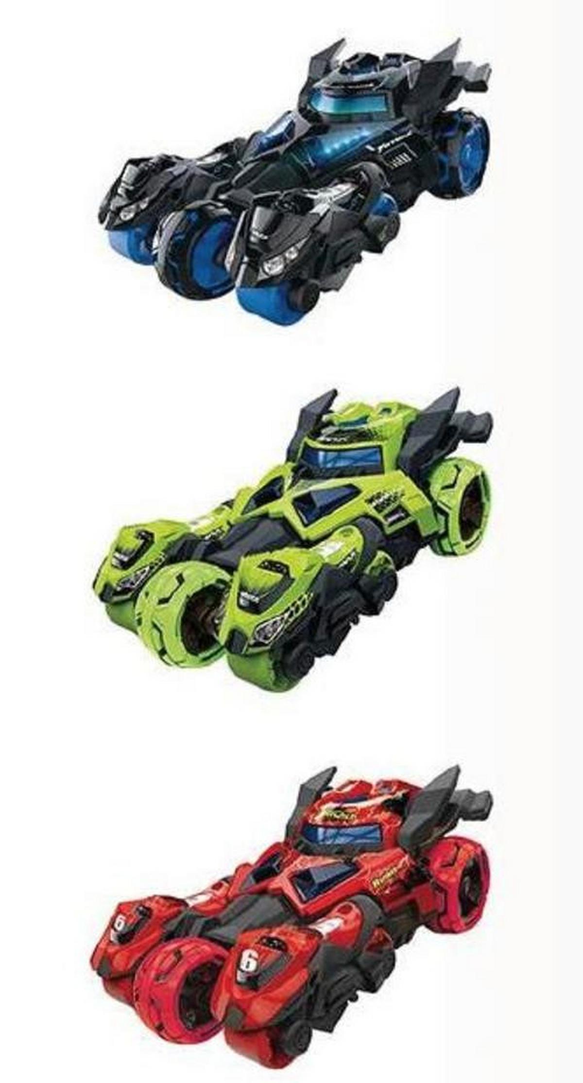 Spielzeugauto Katapultracer 3-in-1 - Blau/Rot, Basics, Metall (10,5/17/7cm)