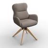 STOL MED ARMSTÖD NEELIA - brun/naturfärgad, Modern, metall/trä (59,5/93/69cm) - Bessagi Home