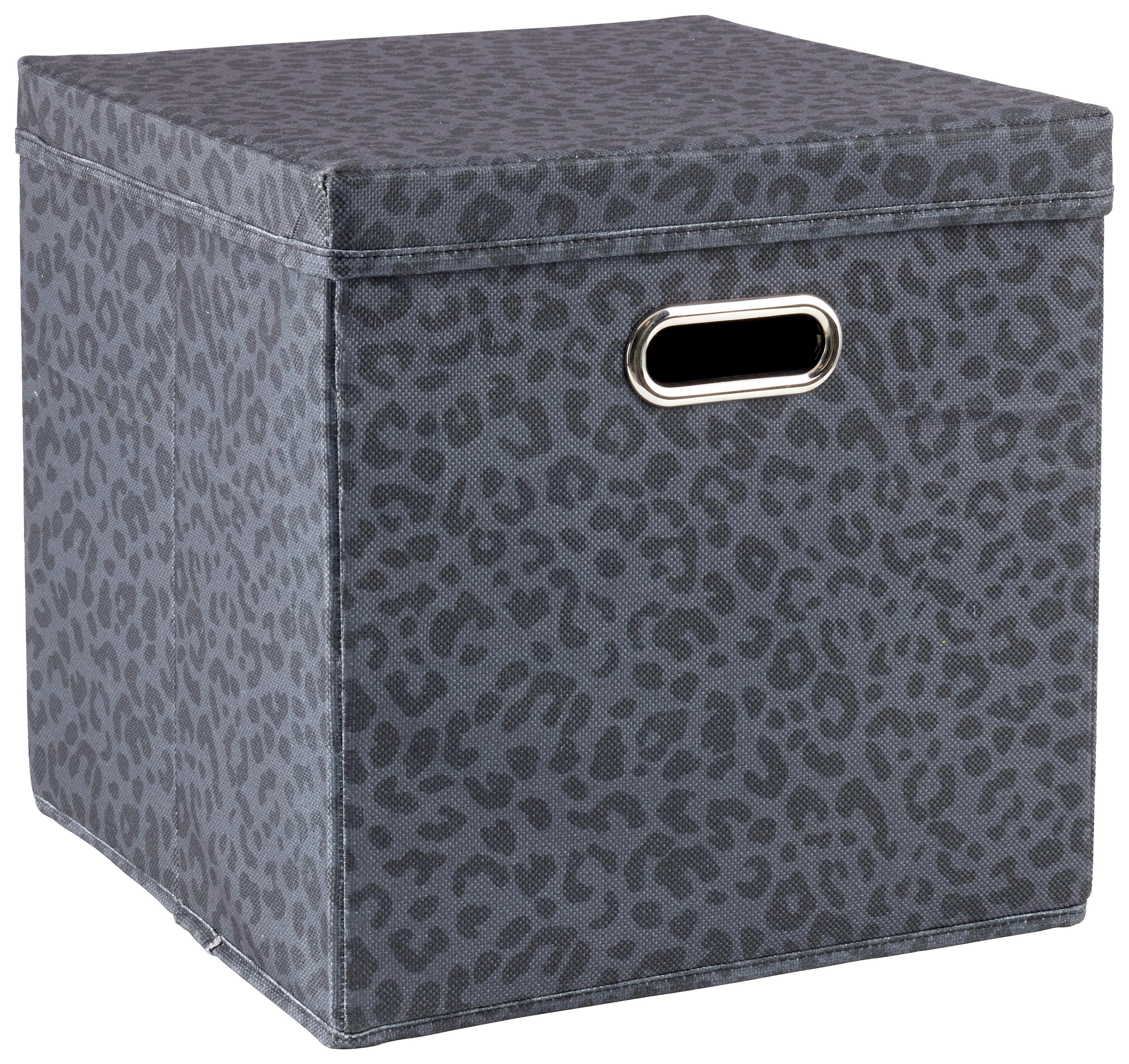 Faltbox Ethical Cashmere Schwarz - Schwarz, ROMANTIK / LANDHAUS, Karton/Textil (33/32/33cm) - Mömax
