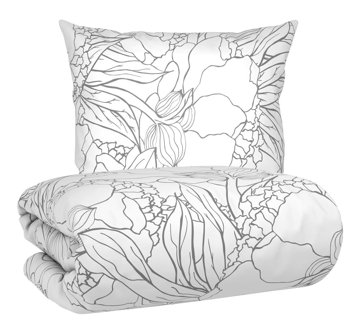 Bettwäsche Emma Grau ca. 135x200cm - Grau, Textil (135/200cm) - Mömax