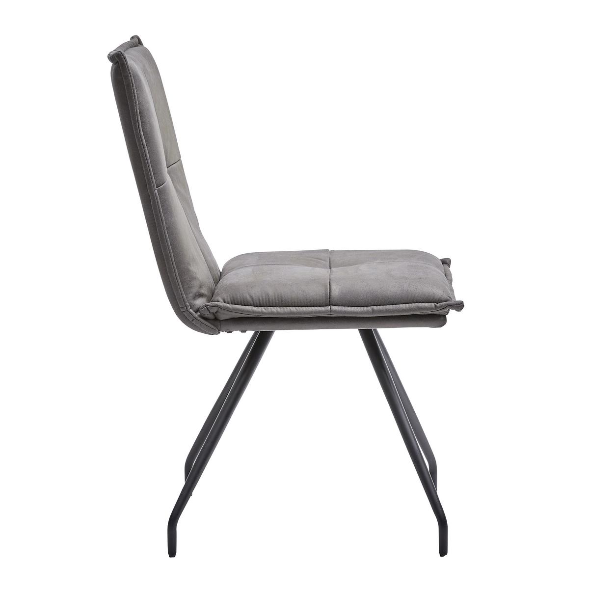 KRZESŁO LOLLY - czarny/szary, Modern, metal/tkanina (49/89/62cm) - MID.YOU